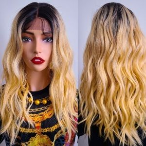 Blonde lace frontale wig